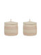 Beliani Set de coșuri decorative Din material textil cu capac Beige 2buc
