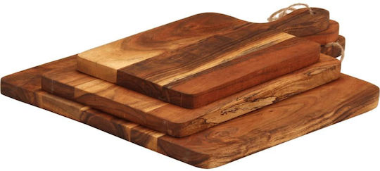 vidaXL Wooden Serving Platter 3pcs