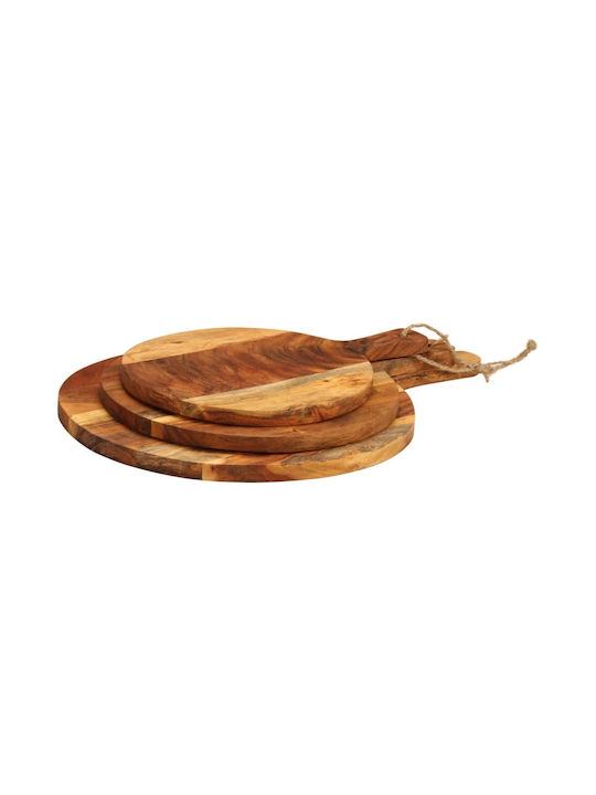 vidaXL Wooden Serving Platter 3pcs