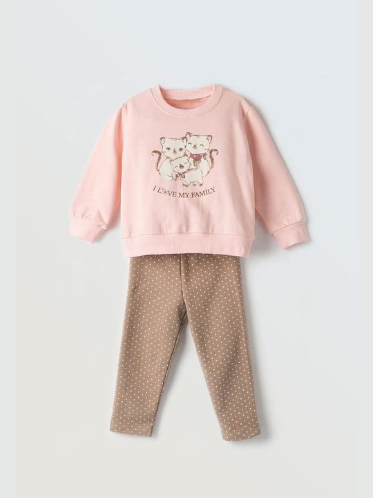 Evita Kids Set with Leggings Winter 2pcs Pink