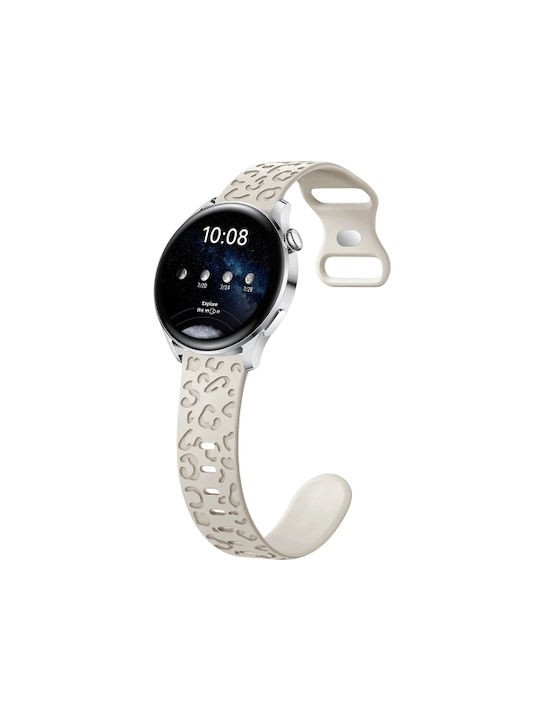 Curea din silicon concavă cu imprimeu leopard fluture pentru Amazfit GTS 4 43mm GTS 4 Mini Starlight