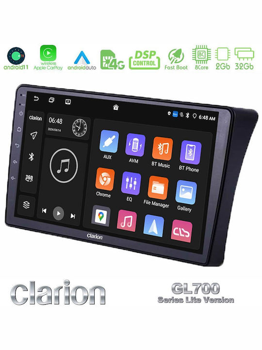 Clarion Auto-Audiosystem für Nissan Navara / Pfadfinder 2006-2011 (Bluetooth/USB/WiFi/GPS/Apple-Carplay/Android-Auto) mit Touchscreen 9"