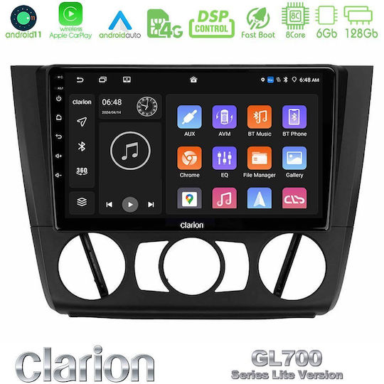 Clarion Ηχοσύστημα Αυτοκινήτου για BMW E81 / E82 / E87 2004-2013 με A/C (Bluetooth/USB/WiFi/GPS/Apple-Carplay/Android-Auto) με Οθόνη Αφής 9"