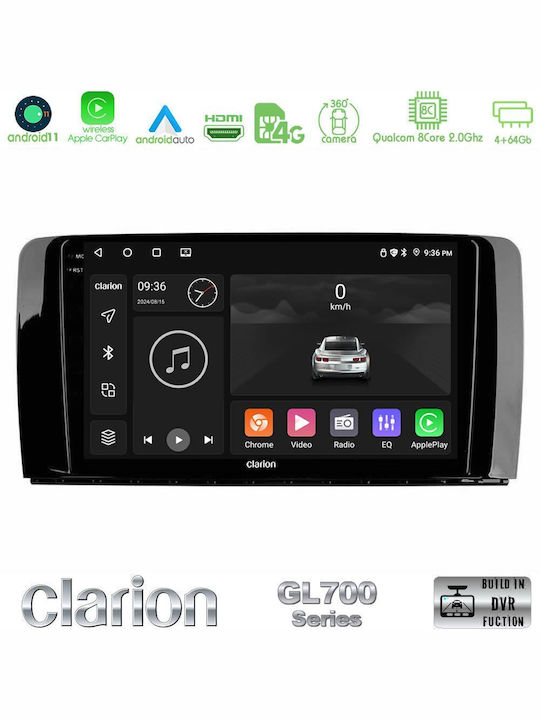 Clarion Sistem Audio Auto 6125 (Bluetooth/USB/WiFi/GPS/Apple-Carplay/Android-Auto) cu Ecran Tactil 9"