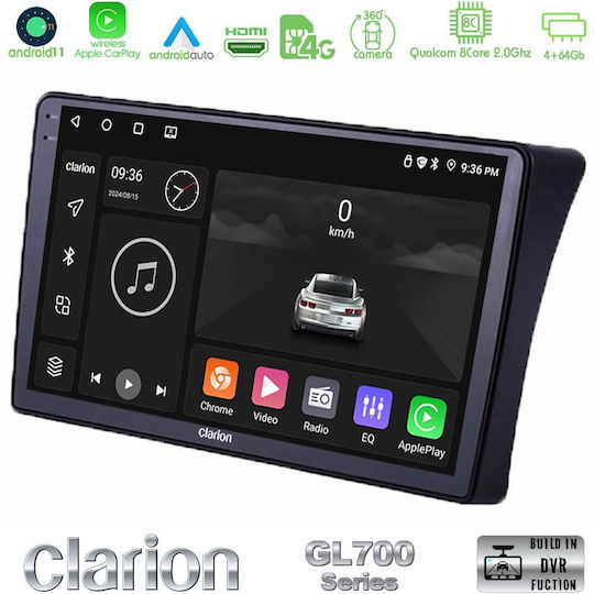 Clarion Auto-Audiosystem für Nissan Navara / Pfadfinder 6125 (Bluetooth/USB/WiFi/GPS/Apple-Carplay/Android-Auto) mit Touchscreen 9"