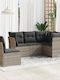 Canapea Cu Patru Locuri De Exterior Din Rattan Cu Perne 55x55x69cm