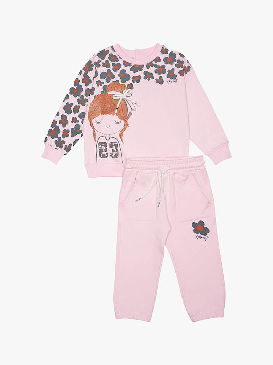 Sprint Kids Sweatpants Set Light Pink