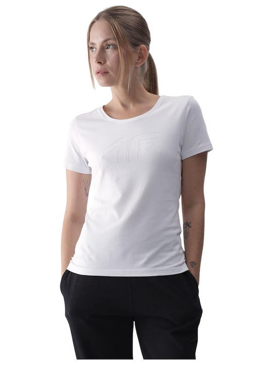 4F Bluza Damă Sport Tricou Alb