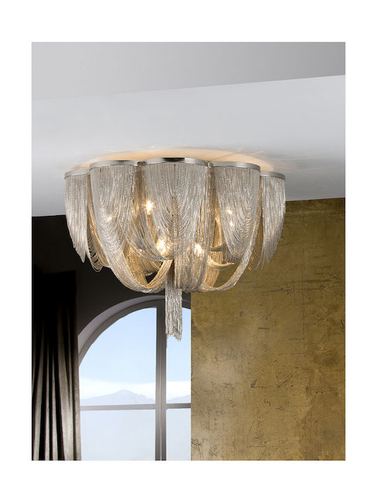 Minerva Deckenleuchte Silber mit Fassung G9