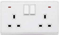 Elmark London Wall Switch Lighting Two-Way White