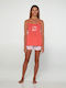 Vamp Summer Cotton Babydoll Coral Berry