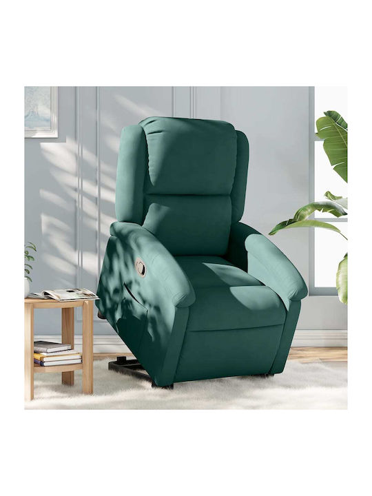 Relaxsessel mit Fußhocker Samt Dark Green 71x86...