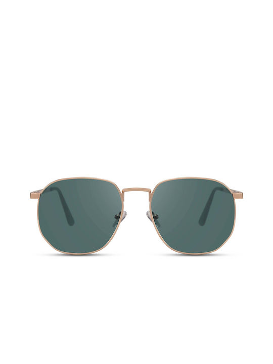 LimeShade Ochelari de soare cu Aur Din metal Rame și Verde Lentilă LS6596