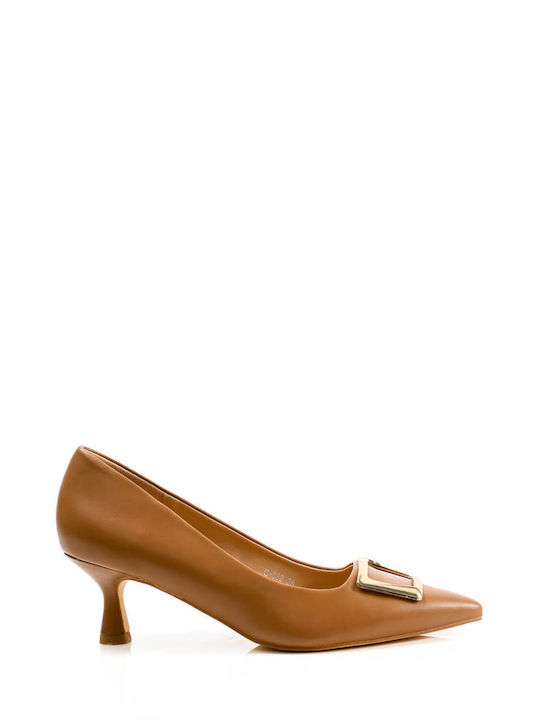 Ligglo Pointed Toe Tabac Brown Heels