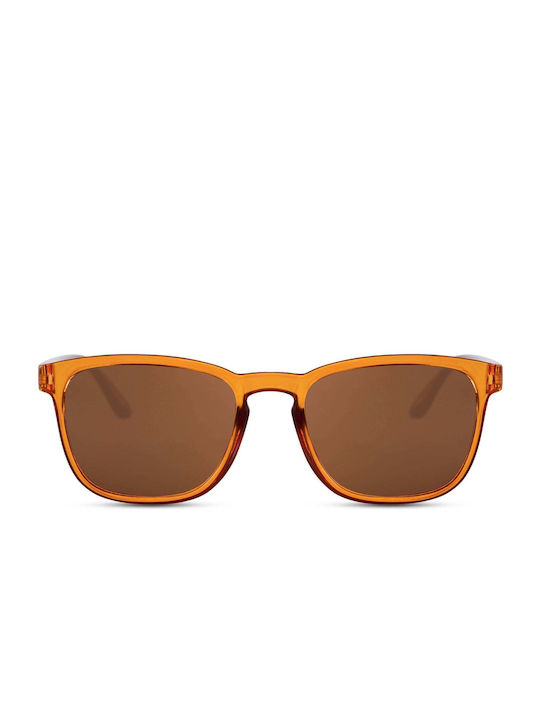 LimeShade Sunglasses with Orange Plastic Frame and Brown Lens LS6319