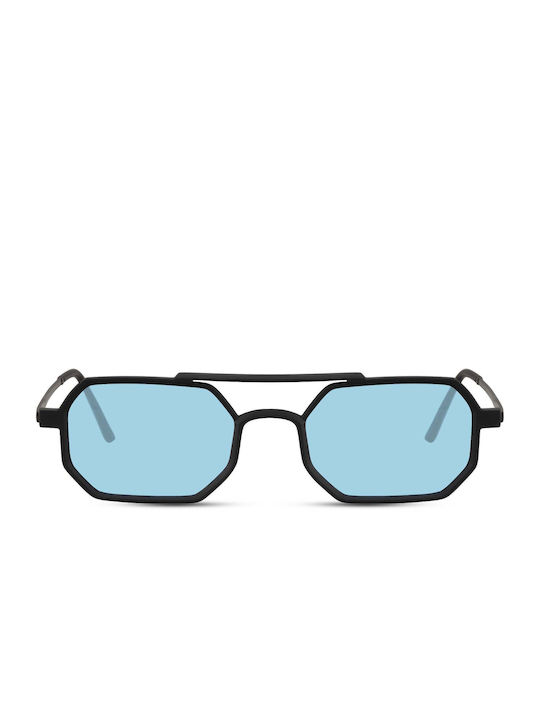 LimeShade Sunglasses with Black Metal Frame and Light Blue Lens LS6825