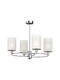 Elmark Chandelier Lampshade Silver 955LUKAS4