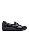 Patent Leather Women's Moccasins in Black Color
