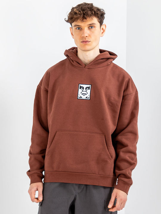 Obey Extra Heavy Sweatshirt mit Braun Kapuze