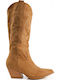 Leder Damenstiefel Cowboy Tabac Braun