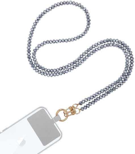 Sonique Neck Strap for Mobile Phones Silver 206T05