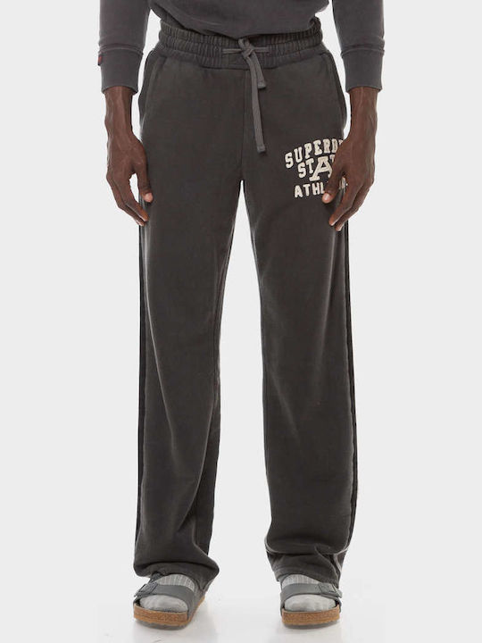 'vintage Athletic' Sweatpants without Elastic Black