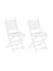 Beliani Garden Chair Cushion White 2pcs
