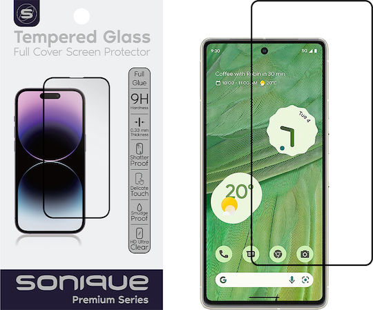 Hardy Glass Sonique Premium Serie HD Vollabdeckung 9H Google Pixel 7 Schwarz