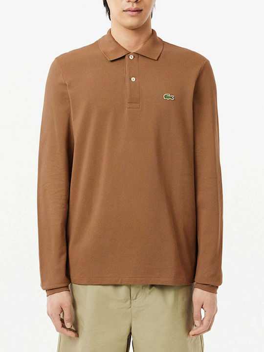 Lacoste Herren Langarmshirt Polo Sandy Brown