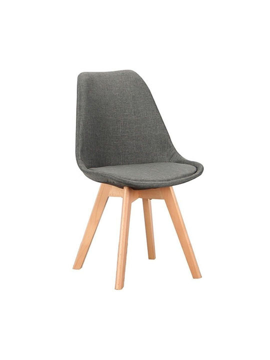 Billy Dining Room Wooden Chair Grey 48x55x82cm ...