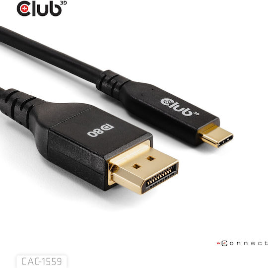 Club3D Video Kabel USB-C männlich - DisplayPort PD Schwarz 1m CAC-1559