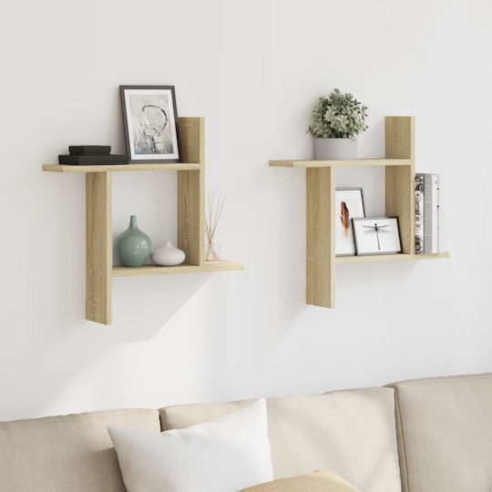 Wandregale Sonoma Eiche 2Stücke 50x12x50cm