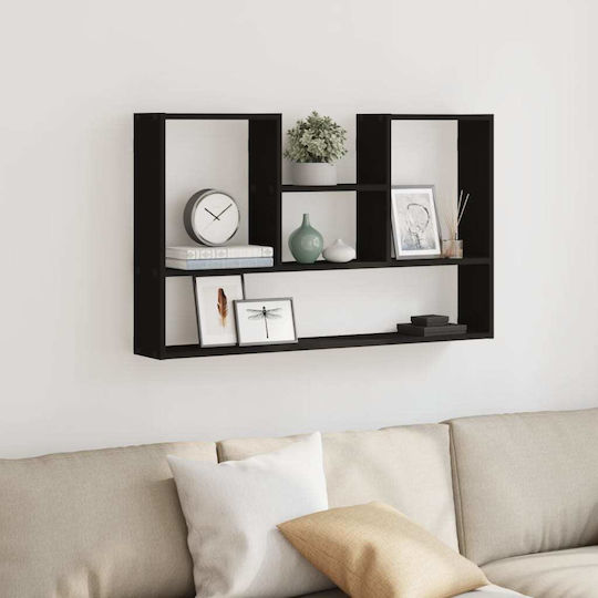 Wandregal Schwarz 99x15x60cm
