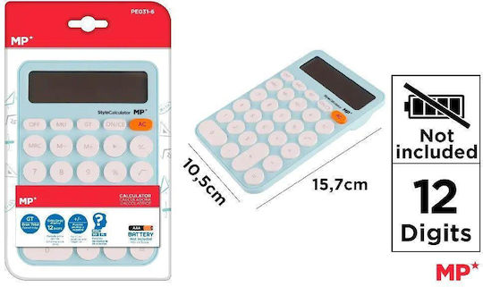 Madrid Papel Calculator in Turquoise Color 1pcs