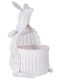 Beliani Детска кошница за съхранение от тръстика Бял 1бр