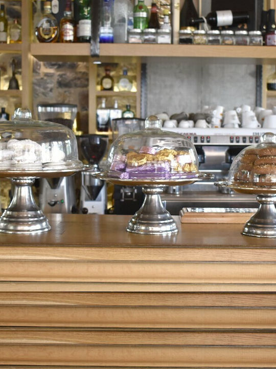Karni Cake Stand Silver 30x30cm