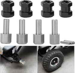 ProtonRC RC Hex Adapter 12 x 15 mm, RC Extension Wheel Hex Hub Metal Driver Adapter Compatible with D90 AX10 CC01 SCX10 F350(Black) ProtonRC RC Hex Adapter 12 x 15 mm, RC Extension Wheel Hex Hub Metal Driver Adapter Compatible with D90 AX10 CC01 SCX10 F350(Black)