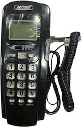 Andowl Q-DH308 Kabelgebundenes Telefon Gondel Schwarz
