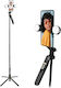 Volte-Tel Selfie Stick Τρίποδο Κινητού Bluetooth με Φωτισμό Μπλε