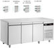 Inomak Commercial Refrigerator 421lt with 3 Doors 0/+10°C L179xD70xH87.5cm