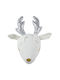 Beliani Kids Wall Decor Animal Head White Made of Fabric