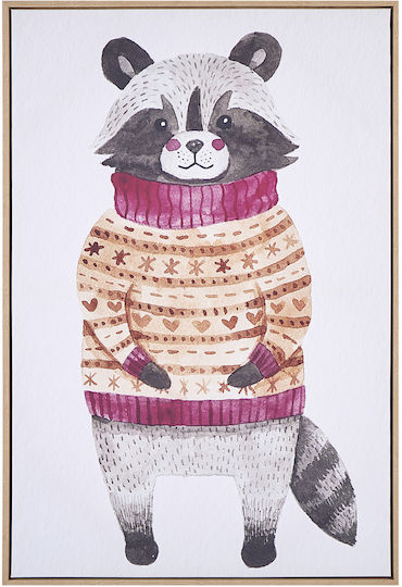 Beliani Kinder Gerahmter Segeltuch 63x93cm