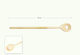 Giszben Wooden Yellow Colander Kitchen Spoon 30cm