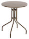 Outdoor Dinner Metal Table Champagne 60x60x70cm