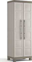 Plastic Two-Door Wardrobe with Divider 65x45x181cm