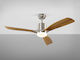 Schuller Ceiling Fan 132cm with Light Fixture Brown / Silver