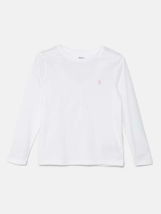 Ralph Lauren Kids Blouse Long Sleeve White/Pink