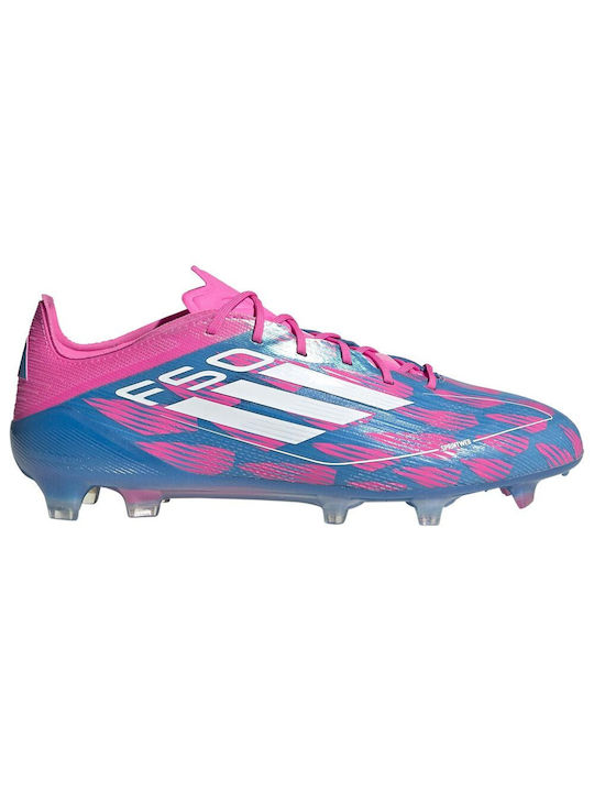 Adidas F50 Elite FG Χαμηλά Ποδοσφαιρικά Παπούτσια με Τάπες Solar Blue / Cloud White / Solar Pink