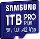Samsung Pro Plus 2023 microSDXC 1TB U3 V30 A2 UHS-I 180MB/s με USB Reader