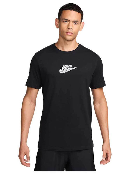 Nike Herren Sportliches Kurzarmshirt Schwarz